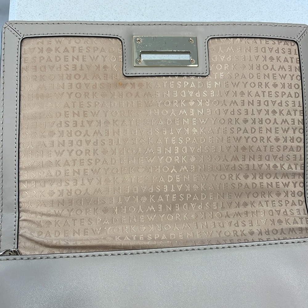 Kate Spade Shoulder/Crossbody Taupe Leather Flap Bag - Picture 7 of 15